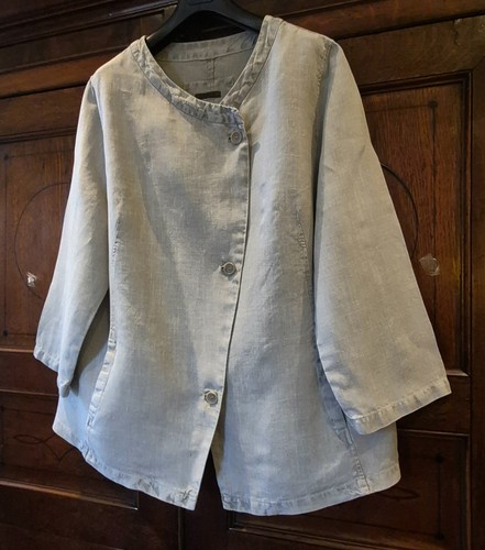 Oska heavy linen long grey - linen,