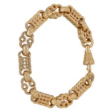 9ct Gold Bracelet 24.53g Alternative Plain 15cm - Fully Hallmarked