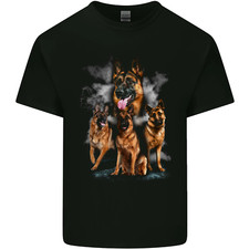 German Shepherd Montage For Dog Lovers Mens Cotton T-Shirt Tee Top
