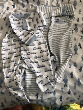 2x Sleepsuits Choo Choo Trains 0-3 Mths