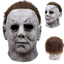 Classic 3D Michael Myers Full Head Mask  Latex Horror Cosplay Halloween Costume