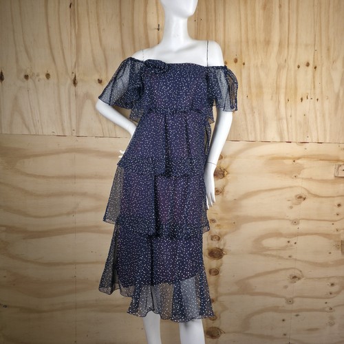 Vintage 1980s dress tiered - vintage,