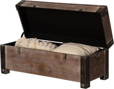 Rustic Wooden Storage Trunk
