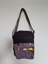 Official DISNEY TIGGER Black Canvas Cross Body Handbag Pouch Shoulder Bag