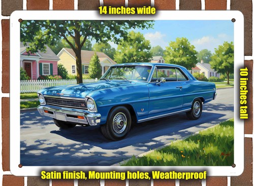 Metal sign 1966 chevrolet - metal,