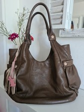 Radley Real Leather Tote Hobo Slouchy Shoulder Bag Brown Large 