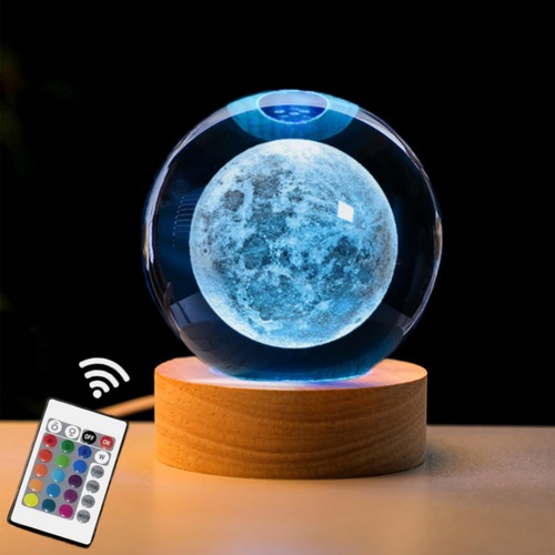 Moon crystal with stand - 3d,