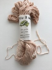 Au Ver A Soie 80g Hank 100% Pure Silk Made In France Peach