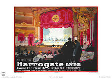 HARROGATE YORKSHIRE VINTAGE RAILWAY POSTER RETRO TRAVEL ADVERTISING ART