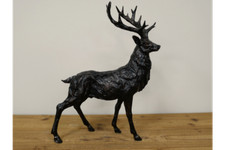 38cm Proud Standing Stag Black