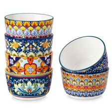 vancasso 6-Piece Ramekin Oven Dish Serving Bowls Sauce Souffle Set Ceramic Round