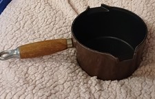Vintage le Creuset 16cm Double Sided Pouring Spout Saucepan In Brown. Non Stick
