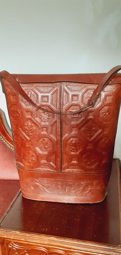 Embossed leather bag made - embossed, bag.