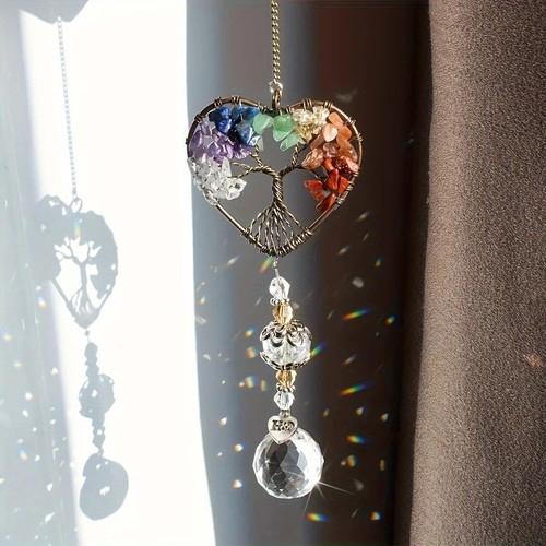 Glass heart crystal - "glass,