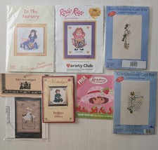 Bundle of Mini Cute Doll Girl and Child Cross Stitch Kits and chart Nostaglia 