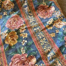 Floral Striped Vintage Inspired Curtain