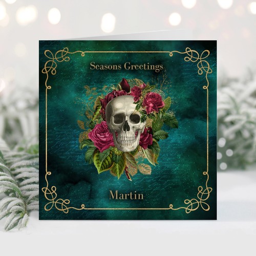 Personalised gothic teal - personalised,