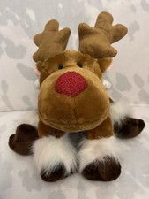 Tesco Chilly and Friends Rudy The Reindeer Christmas Plush Soft Toy Vintage 15”