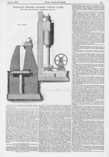 CREUSOT WORKS Hydraulic Riveting Machine Antique Engineering Print 1875