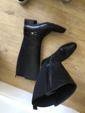 Black leather boots - black, hotter