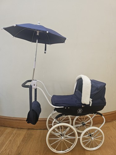 Bella rosa dolls pram navy - rosa,