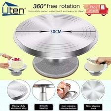 Cake Turntable 12'' Aluminum Cake Revolving Stand Holder Cake Baking Tool UK