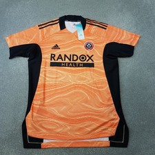 Sheffield United Mens Football Shirt Large Orange Goalkeeper Adidas 21/22