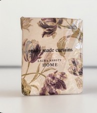 Laura Ashley Gosford Plum Curtains Pair 88" Wide x 90" Long NEW 