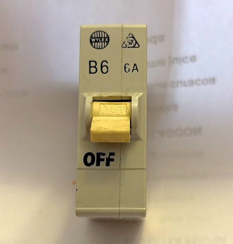Wylex type 1p mcb - b6,