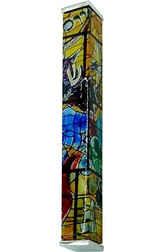 Aluminium mezuzah case with - aluminium,