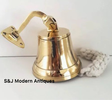 Antique Brass Wall Bell Vintage Ship's School Pub Last Orders Dinner Door 3 inch
