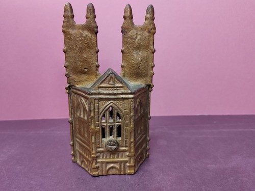 Antique cast iron still bank - cast,