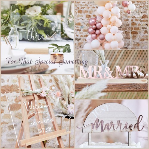 Acrylic rose gold wedding - acrylic,