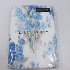 Laura Ashley Stocks Blackout Eyelet Lined Curtains Blue Sky W162cm D183cm