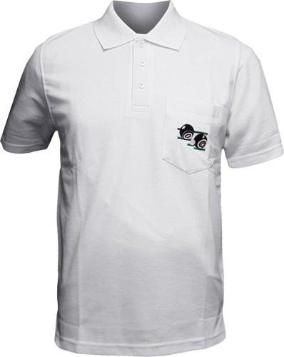 Men white polo shirt front - men,