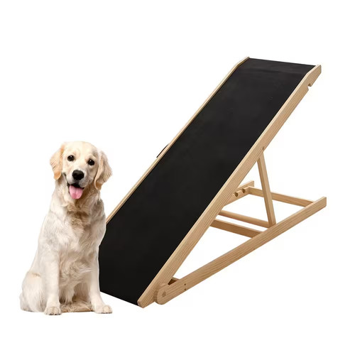 Folding wooden dog ramp - folding, for