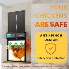 Automatic Chicken Coop Door Okkobi LCD Display Home Garden