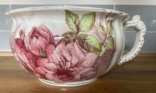 Antique Victorian Chamber Pot Furnivals Bloom Rose