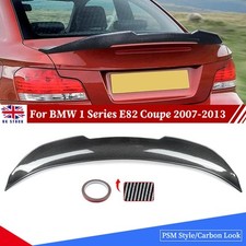 For BMW 1 Series E82 Coupe 07-13 PSM Carbon Style Rear Highkick Duckbill Spoiler