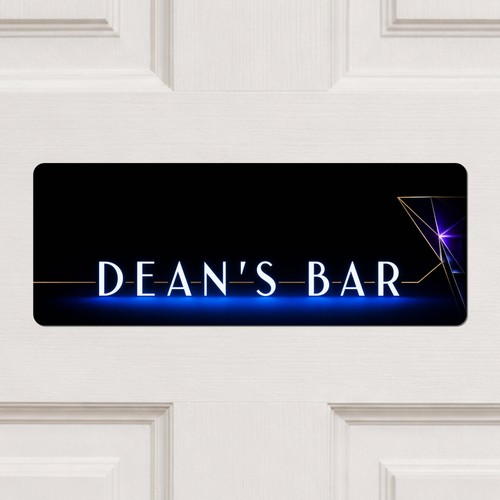 Personalised home bar door - personalised,