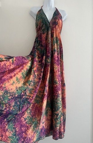 Bohemian dress silk hippie - dress,