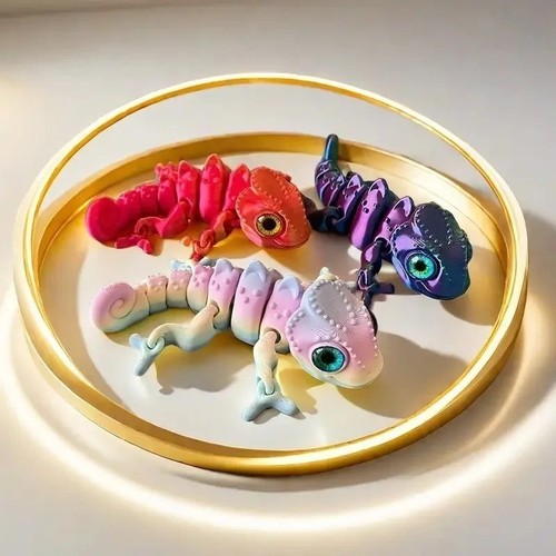 Pla printed chameleon - 3d,