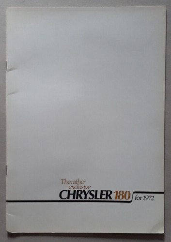 Chrysler 180 saloon brochure - 180,