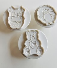 3PC Plungers Cookie Cutters- Cow, Teddy Bear, Sheep