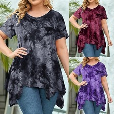 Plus Size Womens Tie Dye Tunic