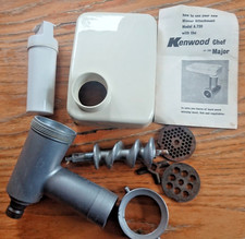 Mincer attachment A 720 Kenwood Chef/Major vintage 1970s 2 screens, metal blade