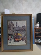 print of Glasgow tram by b