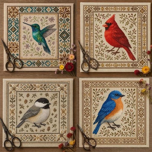 Hummingbird cross stitch - hummingbird,