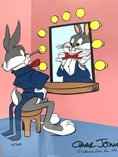 Bugs Bunny in Mirror Limited Cel Signed Chuck Jones Framed Circle Fine Art