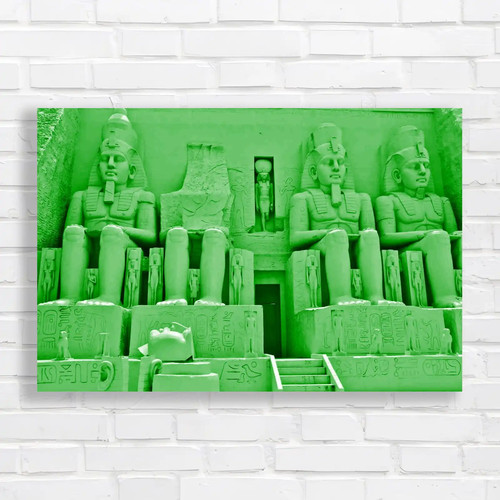 Ancient egyptian statue green - statue,